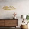 SIGNLEADER Metal Wall Art Mountain Range and SunDecor Modern Abstract Wall Sculpture Hangings Home Decoration for Living Room, Bedroom, Bathroom, Kitchen, Outdoor - 24" Gold view 3