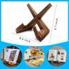 2 Pcs Rustic Cookbook Holder Stand for Kitchen, Recipe Book Holder for Kitchen Counter, Wooden Kitchen Book Holder, Rustic Cook Book Holder Stand with Natural Wooden Grains (2 in Brown) view 2