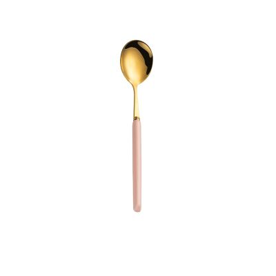 GLigeT Tablespoons Household Spoon Stainless Steel Delicate Long Handle Spoon Large and Small Special Dessert Spoon Watermelon Spoon Serving Spoon (Color : Pink, Size : L), Dingzhebo2022