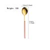 GLigeT Tablespoons Household Spoon Stainless Steel Delicate Long Handle Spoon Large and Small Special Dessert Spoon Watermelon Spoon Serving Spoon (Color : Pink, Size : L), Dingzhebo2022 view 2