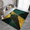 2x4 Runner Rugs, Gold Emerald Green Modern Fit Under Door Rugs for Entryway, Geometric Triangle Pattern Kitchen Runner Rug, Soft Non Slip Washable for Sink Entryway Hallways Indoor view 3
