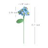 Lovmeety 4Pcs Crochet Flowers, Light Blue Knitted Daisy Flower Bouquet Faux Long Stem Flower Arrangement for Wedding Home Party Office Decoration view 2