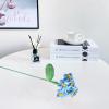 Lovmeety 4Pcs Crochet Flowers, Light Blue Knitted Daisy Flower Bouquet Faux Long Stem Flower Arrangement for Wedding Home Party Office Decoration view 4