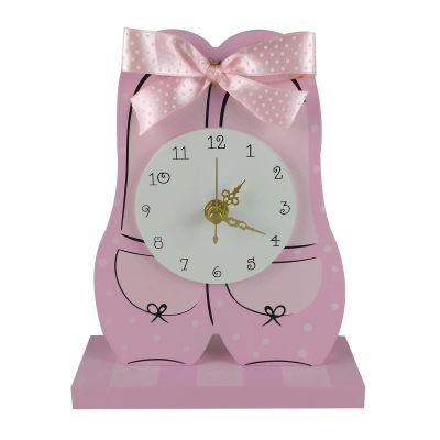 HEXEH Desktop Clock Pink Lady Clock Ornament Vertical Desk Clock Home Desktop Bedroom Room Desktop Pendulum Clock Bedroom Bedside Decorations Tabletop Decorative Clock
