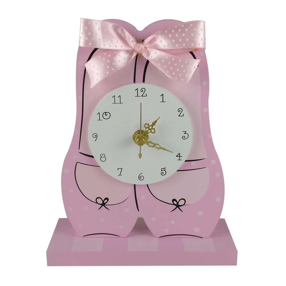 HEXEH Desktop Clock Pink Lady Clock Ornament Vertical Desk Clock Home Desktop Bedroom Room Desktop Pendulum Clock Bedroom Bedside Decorations Tabletop Decorative Clock
