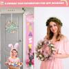 15'' Wreath Hangers for Front Door,Clear Wreath Door Hanger Hook Non Scratch Wreath Hanger,1 Pack Sturdy Over The Door Hooks for Hanging Large Christmas Easter Wreath Welcome Sign for Front Door view 2