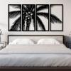 Metal Palm Tree, Palm Tree Wall Art, Metal Palm Tree Wall Decor, Tropical Wall Decor, Tropical Metal Wall Art, Metal Plant Wall Decor, Large Metal Tree Wall Decor for Living Room (41"x20" | 105x51.5 cm x4pcs, White) view 3