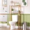 AmazerBath Bamboo Over The Toilet Storage Shelf, 2-Tier Over Toilet Organizer Rack, Freestanding Above Toilet Shelf for Bathroom, Laundry, Space Saver, Natural Color view 1