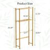 AmazerBath Bamboo Over The Toilet Storage Shelf, 2-Tier Over Toilet Organizer Rack, Freestanding Above Toilet Shelf for Bathroom, Laundry, Space Saver, Natural Color view 2