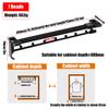 JEDAL Pull Out Clothes Hanger Rod for Wardrobe, Extendable Hanger Rack Bar Wardrobe Clothing Rail Heavy Duty Hanging Clothes Rod, for Clothes Organizers (Size : 15.7in) view 2