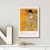 LUCKLYDOUDOU Wall Art Canvas Print Gustav Klimt The Woman in Gold Poster Adele Bloch-Bauer Poster Living Room and Bedroom Decoration 12x18inch wood Frame view 2