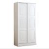 Corner Sliding Door Storage Wardrobe, White Large Cabinet Wardrobe for Bedroom Home MINGPING (Size : A 100x50x180cm) view 1