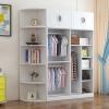 Corner Sliding Door Storage Wardrobe, White Large Cabinet Wardrobe for Bedroom Home MINGPING (Size : A 100x50x180cm) view 4