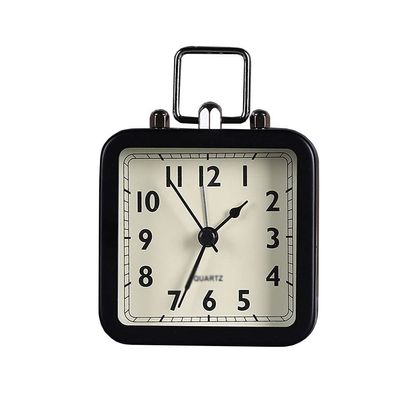 FLaig Desk Clock Clock Metal Desk Clock Desktop Silent Desk Clock Household Wall Clock Small Alarm Clock Bedroom Bedside Table Clock Creative Clock (Color : C)