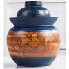 GVILTY Large Ceramic Pickle Jar With Lids,Blue Traditional Chinese Porcelain Pickle Jar Pickling Jars,Ceramic Fermentation Crock With Water Seal Airlock Lid,Sauerkraut Croc 3.5Kg view 3