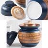 GVILTY Large Ceramic Pickle Jar With Lids,Blue Traditional Chinese Porcelain Pickle Jar Pickling Jars,Ceramic Fermentation Crock With Water Seal Airlock Lid,Sauerkraut Croc 3.5Kg view 4