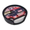 4th of July Patriotic Truck Print Coasters for Drinks Leather,Round Drink Coaster Suitable for Kinds of Cups Set of 6 Home Decor view 1