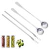 4 PCS Olive Spoon and Pickle Fork, 7.5 Inch Olive Spoons with Holes, 8.6 Inch Pickle Forks for the Jar, Stainless Steel Long Handle Food Picker for Pickle, Asanta Jars Serving Spoon and Fork Set view 1