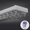 Double Curtain Track Luxurious Heavy-Duty Conjoined Curtain Rails Ceiling Mount Nano Silence Track With Silence Rollers For Living Room Bedroom Room Divider, Customized L(Size:2m/6.6ft,Color:Gray) view 1