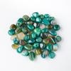 KatLin Natural Crystal Green Agate Banded Tumblestone Crystal Green Gem Garden Swimming Pool Healing Vein Reiki Stone Gift Ornaments view 1