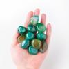 KatLin Natural Crystal Green Agate Banded Tumblestone Crystal Green Gem Garden Swimming Pool Healing Vein Reiki Stone Gift Ornaments view 2