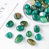 KatLin Natural Crystal Green Agate Banded Tumblestone Crystal Green Gem Garden Swimming Pool Healing Vein Reiki Stone Gift Ornaments view 4