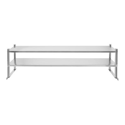 Hanmorfarbi Metal Shelving Heavy Duty Storage Shelves Stainless Steel Storage Racks and Shelving,2 Tier Shelving Units and Storage,176lbs Bakers Rack with Storage,Adjustable Height (12 * 71 * 24in)