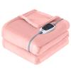 Sealy Electric Blanket Heated Throw, Soft Flannel Heating Blanket with 6 Heat Settings & 2-10 Hours Auto Shut Off, Fast Heating & Machine Washable, 50x60 Inch, Pink view 1