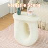 BABLO Small Coffee Tables Living Room Polished Smooth Strong and Sturdy Three Colors, Magnesium Oxide, for Living Room Balcony Bedroom Side Tables (Color : White) view 3