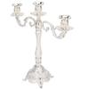 XHTLLO Candle Holder, Zinc Alloy Trumpet Shaped Exquisite Elegant Candelabra, Elegant European Candelabra Candle Holder, for Wedding, Dining Table[Silvery] view 1