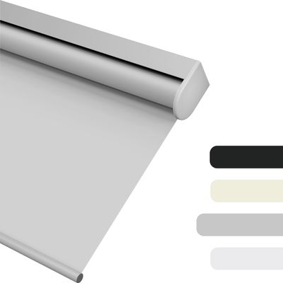 HOTSOON Blackout Roller Shades for Windows, Color-Matched Roller Blinds, UV Protection, Thermal Insulation Fabric Room Darkening Shades for Home, Office, Gray, 76" W x 90" H