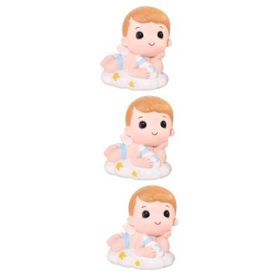 FAVOMOTO 3pcs Boy Birthday Cake Topper Creative Decoration for Cake Indoor Decor and Family Celebrations for Unforgettable Memories and Stunning Photos