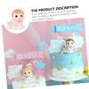 FAVOMOTO 3pcs Boy Birthday Cake Topper Creative Decoration for Cake Indoor Decor and Family Celebrations for Unforgettable Memories and Stunning Photos view 2