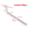 Xadnitu 100 Pack Stud Mounting Cable Support, Galvanized Steel Stud Supports with Locking Tab Silver Box Fasteners for All Indoor and Outdoor Cable Management Needs view 3