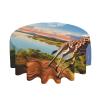 African Landscape with Nile River and Giraffe Print Table Cloth Round Tablecloth Waterproof Stain Resistant Table Cover Wrinkle Free Tablecloths for Kitchen Dining Tabletop Decoration 60 inch view 3