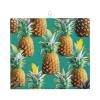 Yqxwjl Dish Mat, Tropical Pineapple Hawaiian Print Super Absorbent Dish Drying Mat, Drying Mat For Coffee Machine Dish Rack view 1