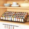 BOIVSHI 4 Tier Spice Rack Organzier, Spice Rack for Cabinet, Adjustable Depth Seasoning Shelf for Countertop, Pantry, Seasoning Organizer, Metal, Black (2 Pack) view 4