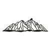 SIGNLEADER Metal Wall Art Decor Wilderness Mountain Modern Abstract Wall Sculpture Hangings Home Decoration for Living Room, Bedroom, Bathroom, Kitchen, Outdoor - 24" Black view 2