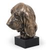 Art-Dog Dog Marble Statue - Unique Edition ArtDog Collection - Handmade Cold Cast Bronze Sculpture for Dog Lovers Indoor Dog Figurine  Statue Basset Hound view 1