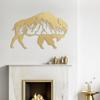 SIGNLEADER Metal Wall Art Decor Bison Mountain Landscape Cutout Modern Abstract Wall Sculpture Hangings Home Decoration for Living Room, Bedroom, Bathroom, Kitchen, Outdoor - 30" Gold view 2