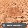PureSwan Peach Bathroom Rugs  Absorbent and Washable Bath Mat, Non-Slip, Thick Soft Chenille Bath Rugs for Bathroom Floor, Shower, Sink - 17" x 24" view 4