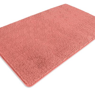 PureSwan Bathroom Rugs 36 x 60 Inch Extra Large Bath Mat | Absorbent and Washable Thick Chenille Bath Rugs Non-Slip Runner Rug for Bathroom, Shower, Tub(Coral)