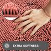 PureSwan Bathroom Rugs 36 x 60 Inch  Extra Large Bath Mat | Absorbent and Washable Thick Chenille Bath Rugs Non-Slip Runner Rug for Bathroom, Shower, Tub(Coral) view 3