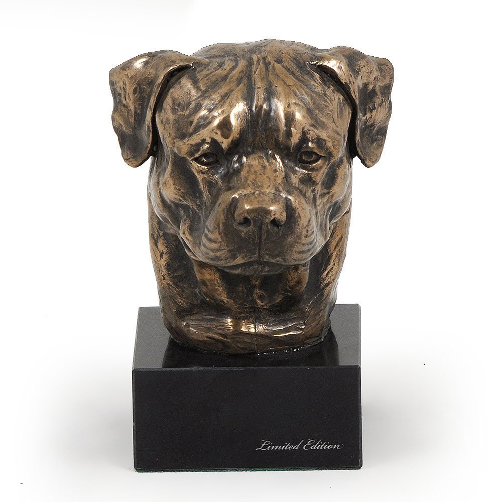 Art-Dog Dog Marble Statue - Unique Edition ArtDog Collection - Handmade Cold Cast Bronze Sculpture for Dog Lovers Indoor Dog Figurine  Statue Rottweiler