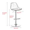 Adjustable Bar Stools,PU Leather Swivel Counter Height Modern Island Barstool with Back for Kitchen Counter Chairs (Color : White, Size : 1pcs) view 2
