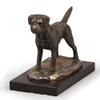 Art-Dog Dog Wooden Base Statue - Unique Edition ArtDog Collection - Handmade Dog Sculpture for Dog Lovers - Handmade Sculpture Indoor Dog Figurine  Statue Border Terrier view 2