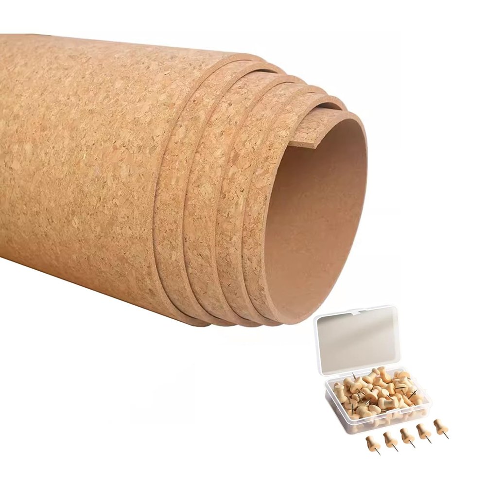 Cork roll Durable Cork Wall Board Roll, High Density Cork Wallpaper Easy to Clean, for Wall Decorative Office Home Kitchen (Size : 1.22x2.46m/48.03x96.85in)