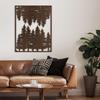 SIGNLEADER Metal Wall Art Decor Forest Reflections Wilderness Scene Abstract Wall Sculpture Hangings Home Decoration for Living Room, Bedroom, Bathroom, Kitchen, Outdoor - 24" Bronze view 4
