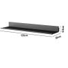 EMYJAY Floating Wall Shelves, Aluminum Alloy Floating Wall Shelves Wall Mounted Light-Emitting Shelves with LED Warm Light and Transformer (Color : Black, Size : 120x20x6.8cm) view 2