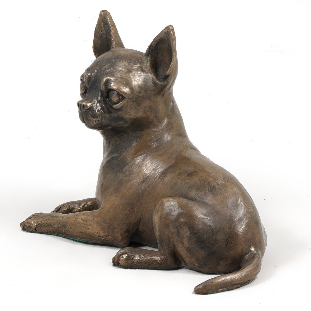 Art-Dog Dog Wooden Base Statue - Unique Edition ArtDog Collection - Handmade Dog Sculpture for Dog Lovers - Handmade Sculpture Indoor Dog Figurine Statue Chihuahua